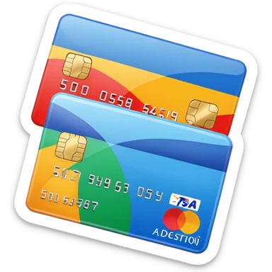 ACCEPTED PARTICIPATION METHODS — Debit and Credit Card together sticker