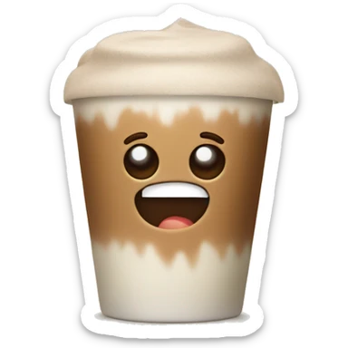 coffe with oat milk sticker