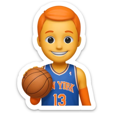 Smiley icon new york knicks sticker