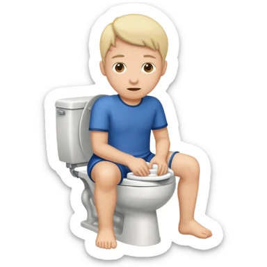 Pooping on a toilet sticker