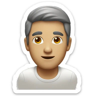 Man sitting on toilet sticker