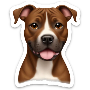 All brown Staffordshire bull terrier sticker