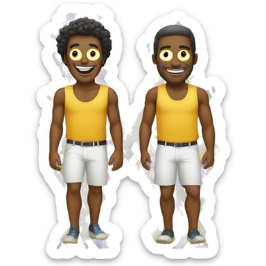Two guys at carnival in rio sticker