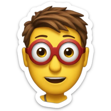 spiderman emoji but it's a minion sticker