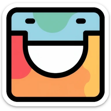 Simple website header logo with modern design sticker