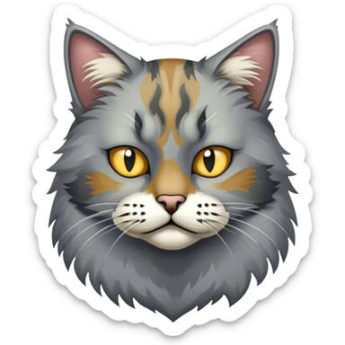 Scrappy street cat, tough and battle-worn sticker