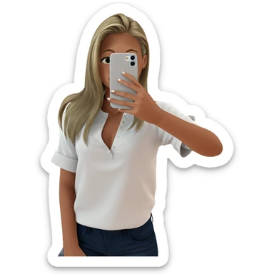 girl taking selfie indoors sticker
