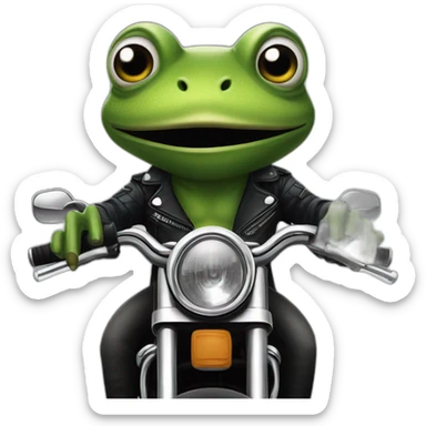 Frog like member of Sons of anarchy in a motorbike sticker