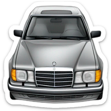 mercedes 300d turbo w124 grey sticker