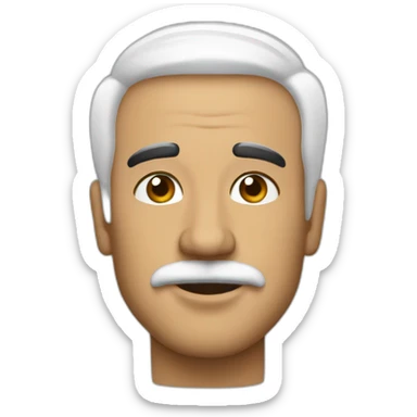 maduro pelo corto blanco sin bigote sticker