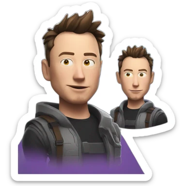Elon musk x fortnite sticker
