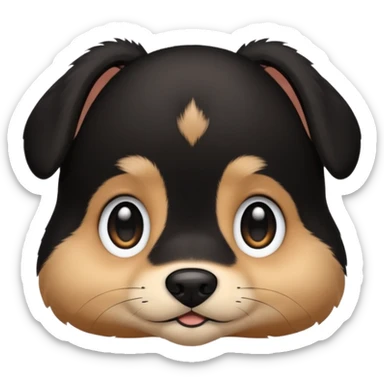 Baby dog face 🐈‍⬛ sticker