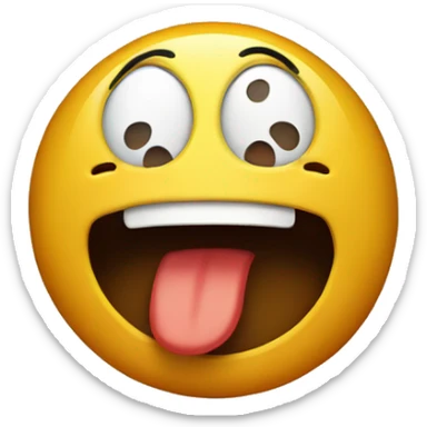 funny animated face saying no sticker