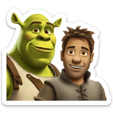 Shrek and Donkey sticker