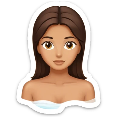 brunette woman spa day  sticker