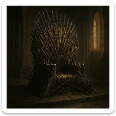 The iron throne, style 4 sticker