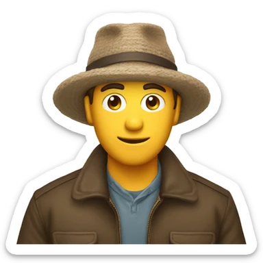 john karony with wool fisher hat sticker