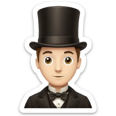 Carinha de cartola e monóculo  sticker