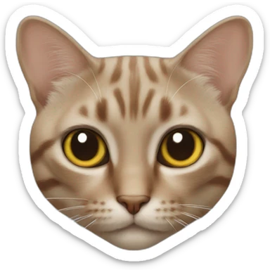 Un chat en forme de caca sticker