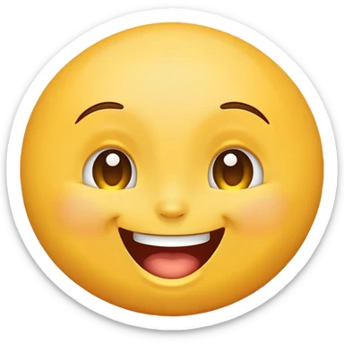 emoji with a huge forehead, laughing sticker