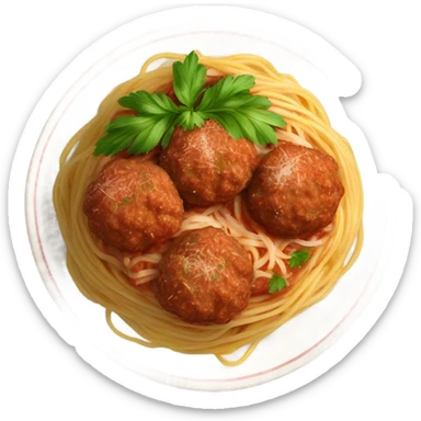 Spaghetti and meatballs  sticker