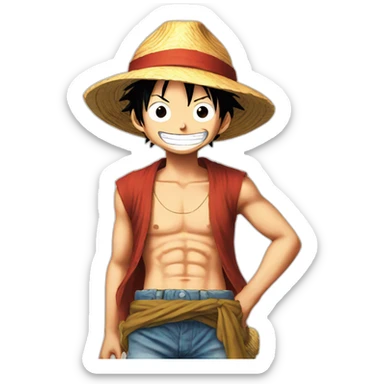 luffy check vivi sticker