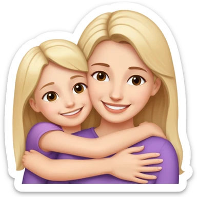 Hija abrazando a su madre  sticker