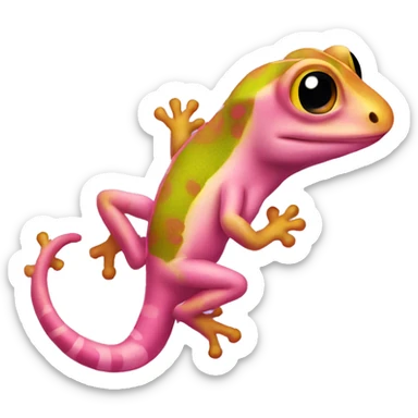 gecko pink  sticker