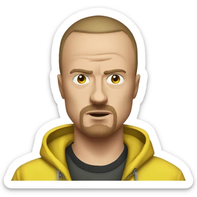 Generate Jessie pinkman with scares how he looked like in the end of season 5 of breaking bad sticker