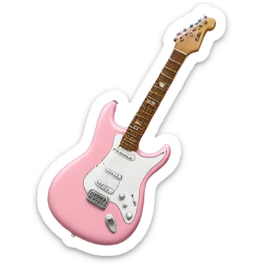 light pink electric guitar  sticker
