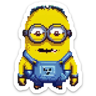 ugly-looking minion sticker