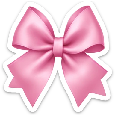 light pink ribbon bow sticker