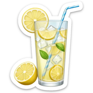 cold lemonade with ice sticker