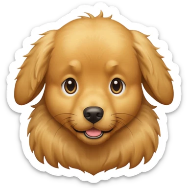 I want an emoji of a goldenretriever who is scared sticker
