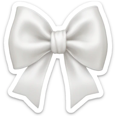 white satin bow sticker