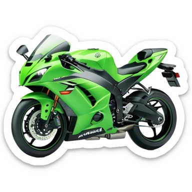 Kawasaki Ninja (Sportbike) - Kawasaki Ninja ZX-10R (Model Year: 2022) (Iconic colour: Green) sticker