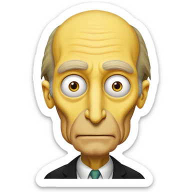 Mr. Burns, simpson, yellow skin tone, very very very long nose. sticker