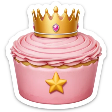 Princess peach cake sticker