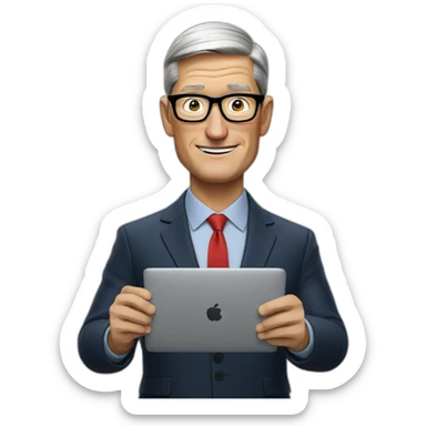 Tim Cook making presentation sticker