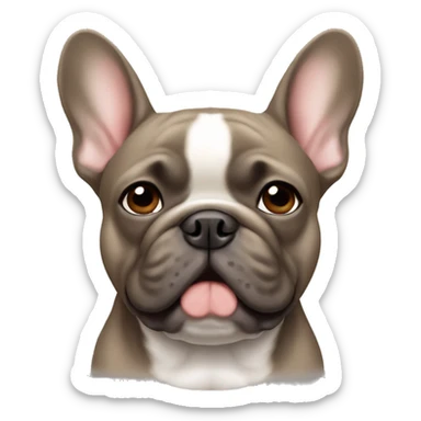 Brownish grey French bulldog sticker