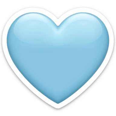 Light blue heart sticker