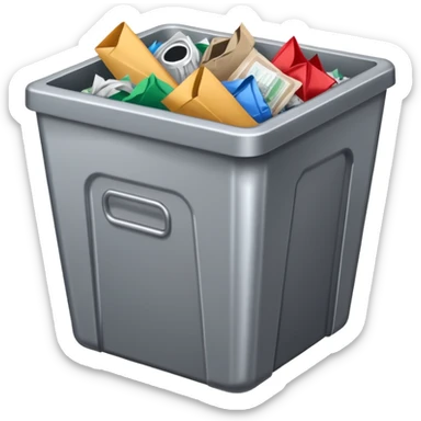 office trash box sticker