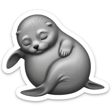 Seal sleeps sticker