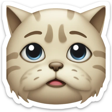 sad cat crying sticker