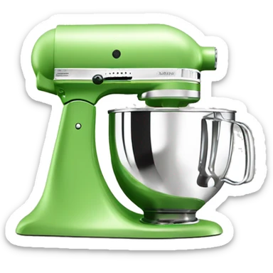 Realistic light fern green kitchenaid mixer  sticker