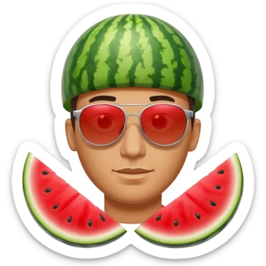 Give this emoji 🕺a watermelon head sticker