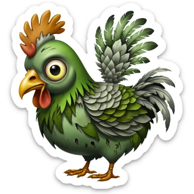 Zombie hen sticker