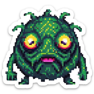 Blob monster with one eye sticker