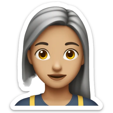 Girl Staying in lane sticker