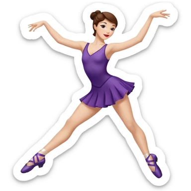 Jazz dancer white with brown hair wearing dance turning shoes not ballet shoes  sticker